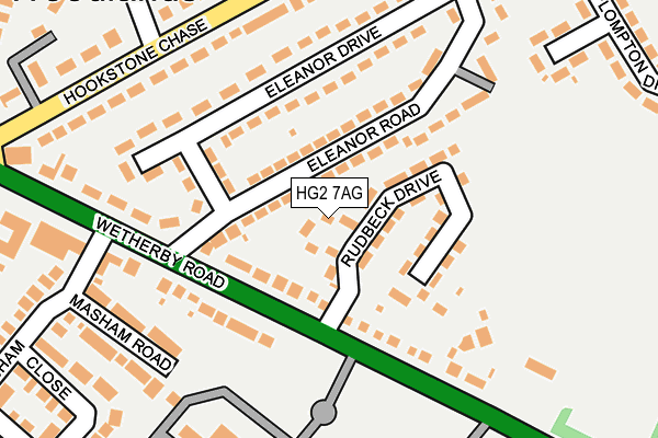 HG2 7AG map - OS OpenMap – Local (Ordnance Survey)