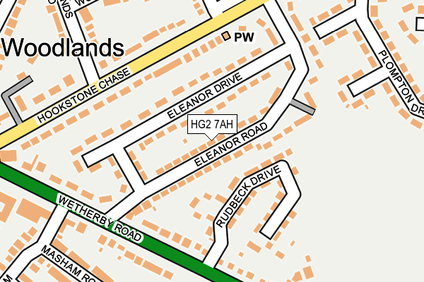 HG2 7AH map - OS OpenMap – Local (Ordnance Survey)