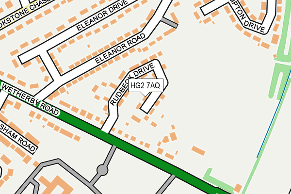 HG2 7AQ map - OS OpenMap – Local (Ordnance Survey)