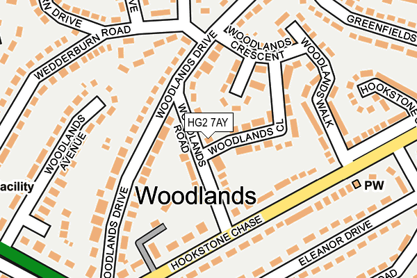 HG2 7AY map - OS OpenMap – Local (Ordnance Survey)