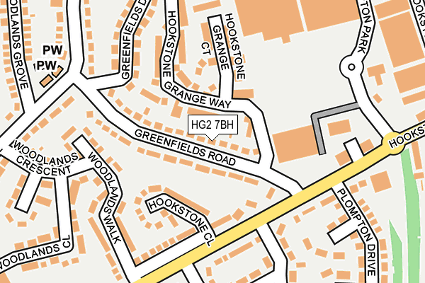 HG2 7BH map - OS OpenMap – Local (Ordnance Survey)