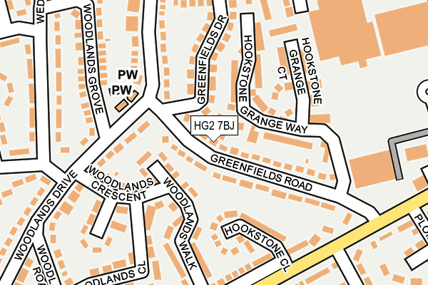 HG2 7BJ map - OS OpenMap – Local (Ordnance Survey)