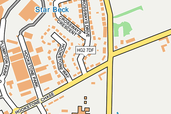HG2 7DF map - OS OpenMap – Local (Ordnance Survey)