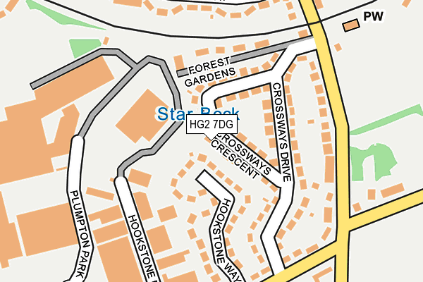 HG2 7DG map - OS OpenMap – Local (Ordnance Survey)