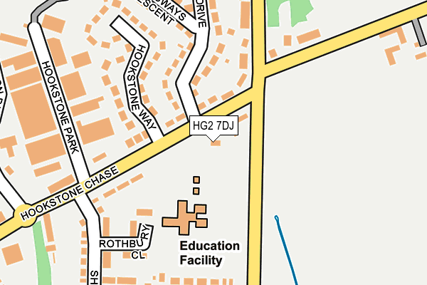HG2 7DJ map - OS OpenMap – Local (Ordnance Survey)