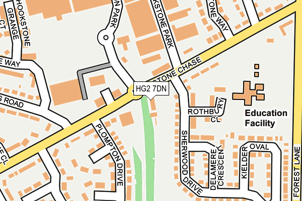 HG2 7DN map - OS OpenMap – Local (Ordnance Survey)
