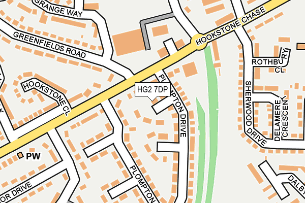 HG2 7DP map - OS OpenMap – Local (Ordnance Survey)