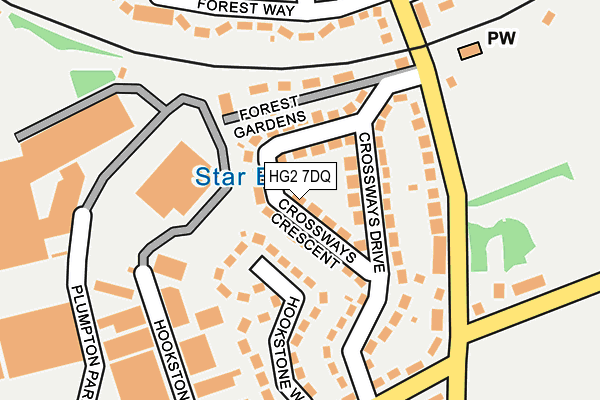 HG2 7DQ map - OS OpenMap – Local (Ordnance Survey)