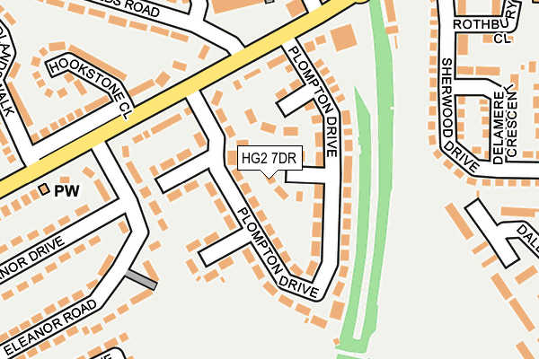 HG2 7DR map - OS OpenMap – Local (Ordnance Survey)