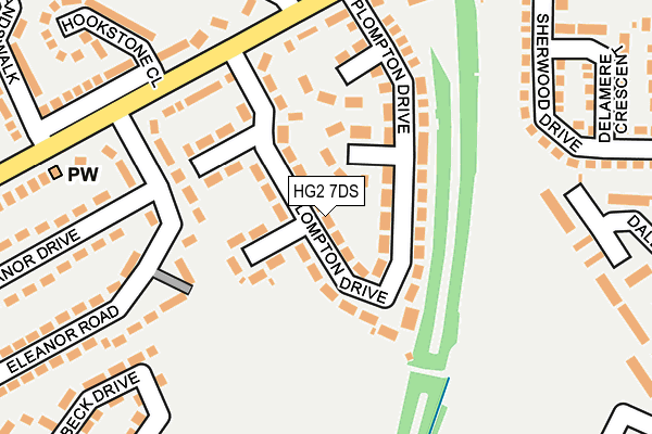 HG2 7DS map - OS OpenMap – Local (Ordnance Survey)