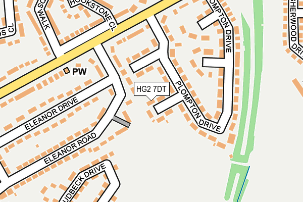 HG2 7DT map - OS OpenMap – Local (Ordnance Survey)