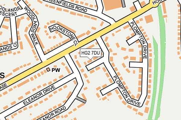 HG2 7DU map - OS OpenMap – Local (Ordnance Survey)