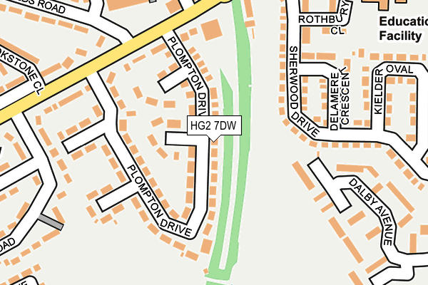 HG2 7DW map - OS OpenMap – Local (Ordnance Survey)