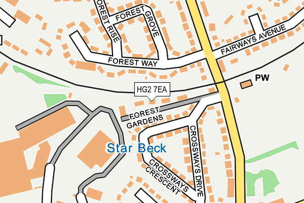 HG2 7EA map - OS OpenMap – Local (Ordnance Survey)
