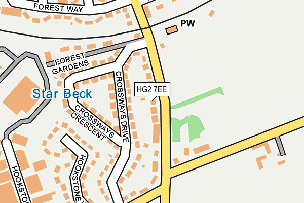 HG2 7EE map - OS OpenMap – Local (Ordnance Survey)