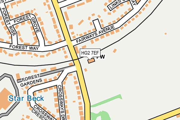 HG2 7EF map - OS OpenMap – Local (Ordnance Survey)
