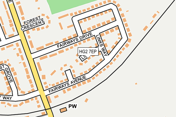 HG2 7EP map - OS OpenMap – Local (Ordnance Survey)