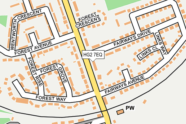 HG2 7EQ map - OS OpenMap – Local (Ordnance Survey)