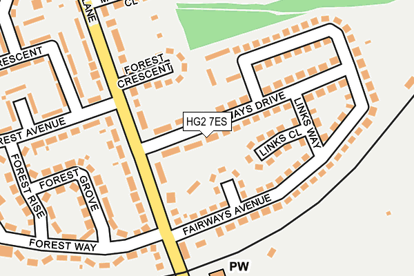 HG2 7ES map - OS OpenMap – Local (Ordnance Survey)