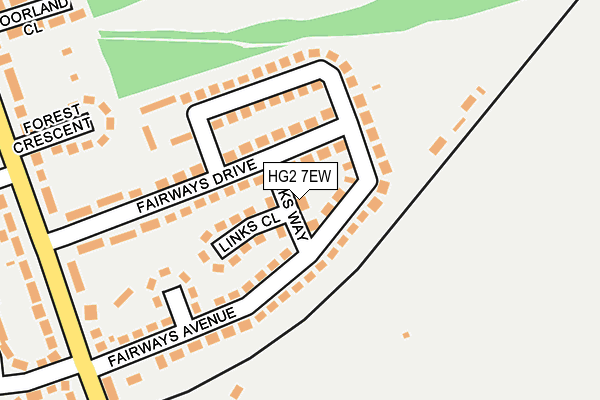 HG2 7EW map - OS OpenMap – Local (Ordnance Survey)