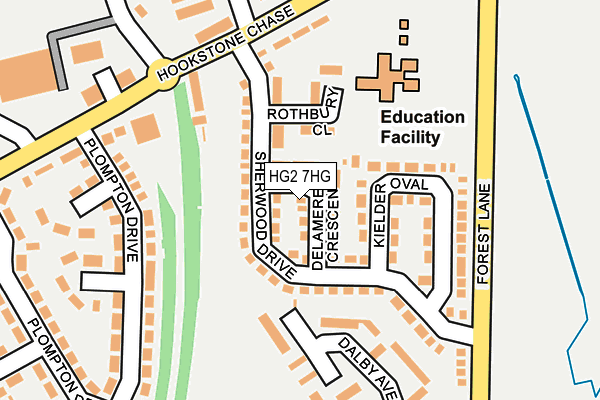 HG2 7HG map - OS OpenMap – Local (Ordnance Survey)