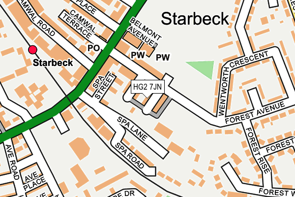 HG2 7JN map - OS OpenMap – Local (Ordnance Survey)