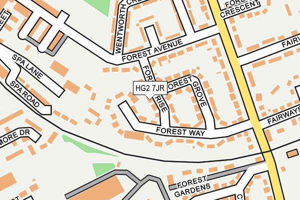 HG2 7JR map - OS OpenMap – Local (Ordnance Survey)
