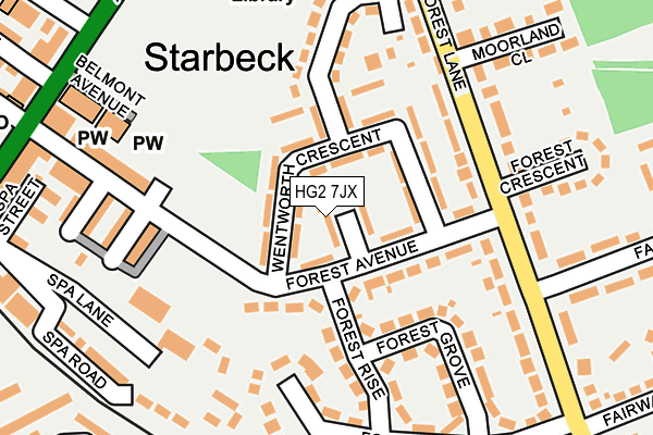 HG2 7JX map - OS OpenMap – Local (Ordnance Survey)