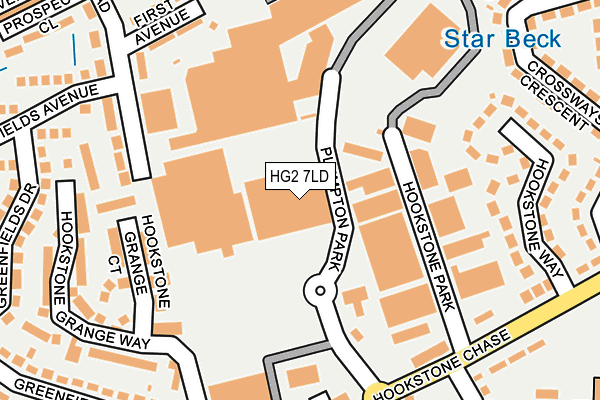 HG2 7LD map - OS OpenMap – Local (Ordnance Survey)