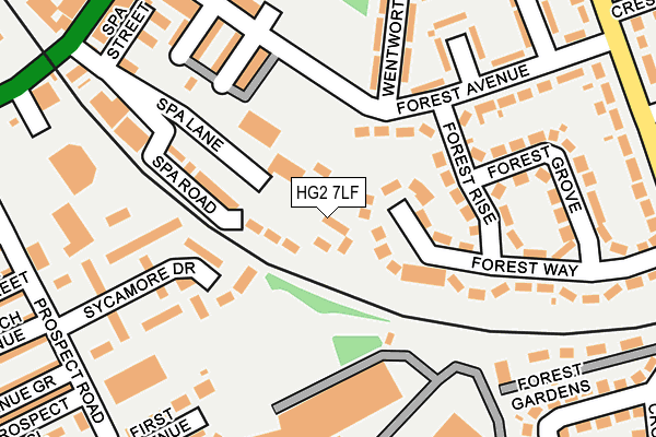 HG2 7LF map - OS OpenMap – Local (Ordnance Survey)