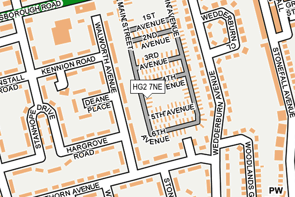 HG2 7NE map - OS OpenMap – Local (Ordnance Survey)