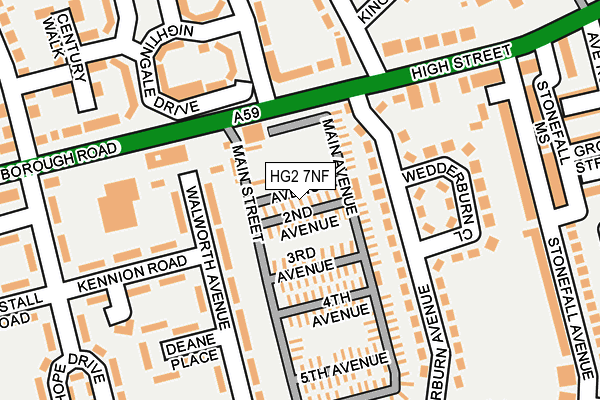 HG2 7NF map - OS OpenMap – Local (Ordnance Survey)