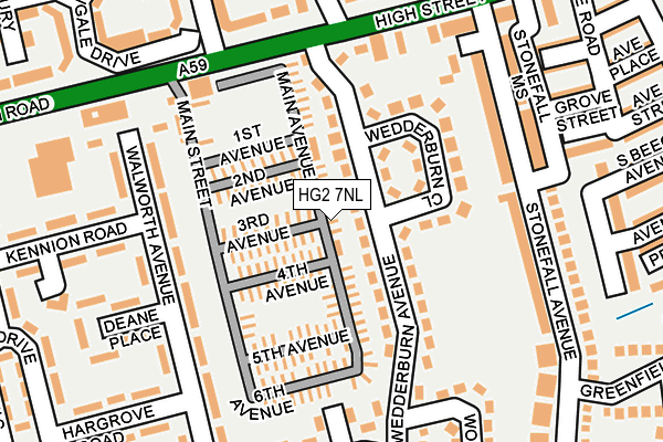 HG2 7NL map - OS OpenMap – Local (Ordnance Survey)