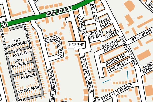HG2 7NP map - OS OpenMap – Local (Ordnance Survey)