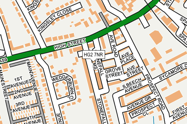 HG2 7NR map - OS OpenMap – Local (Ordnance Survey)