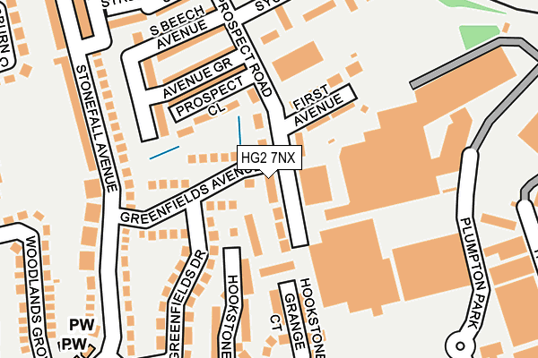 HG2 7NX map - OS OpenMap – Local (Ordnance Survey)