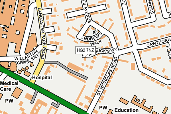 HG2 7NZ map - OS OpenMap – Local (Ordnance Survey)