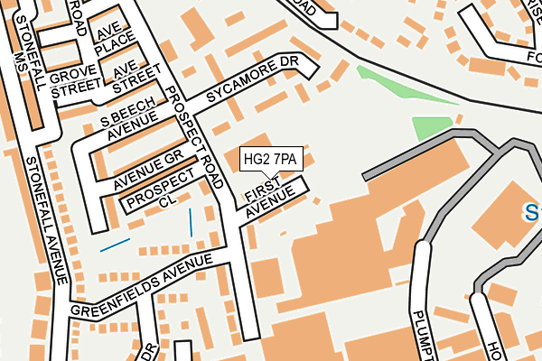 HG2 7PA map - OS OpenMap – Local (Ordnance Survey)