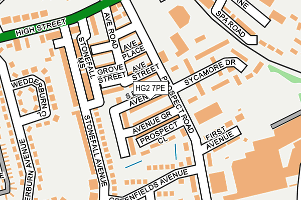 HG2 7PE map - OS OpenMap – Local (Ordnance Survey)