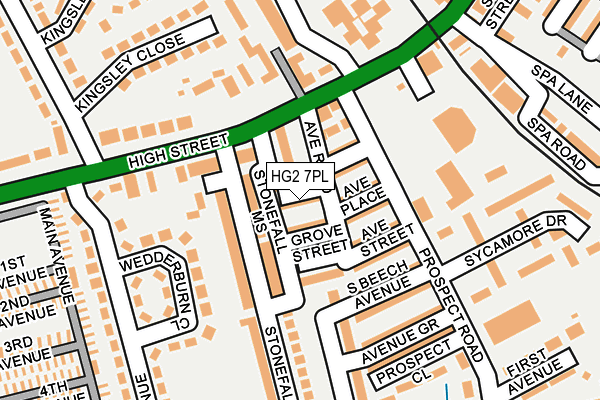 HG2 7PL map - OS OpenMap – Local (Ordnance Survey)