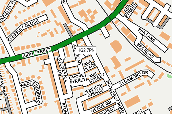 HG2 7PN map - OS OpenMap – Local (Ordnance Survey)
