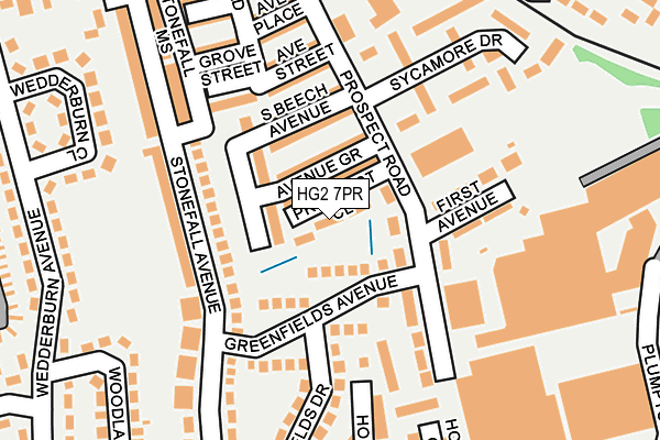 HG2 7PR map - OS OpenMap – Local (Ordnance Survey)