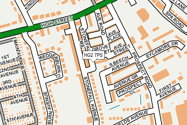 HG2 7PS map - OS OpenMap – Local (Ordnance Survey)