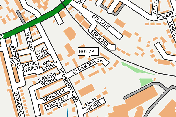 HG2 7PT map - OS OpenMap – Local (Ordnance Survey)