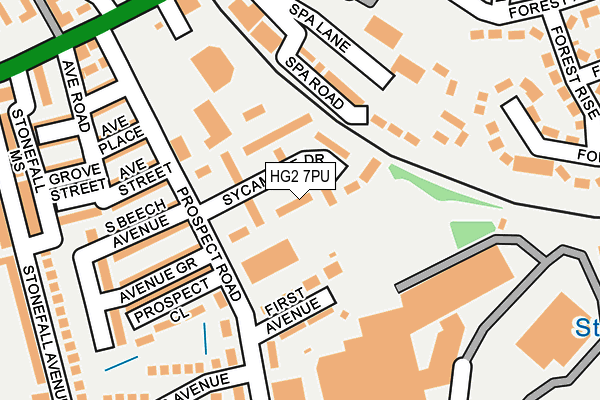 HG2 7PU map - OS OpenMap – Local (Ordnance Survey)