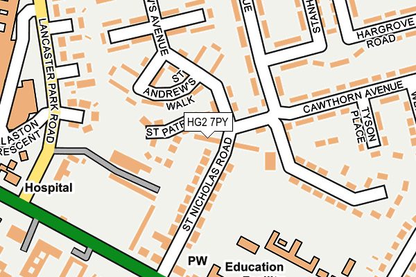 HG2 7PY map - OS OpenMap – Local (Ordnance Survey)
