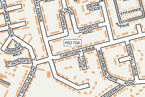 HG2 7QA map - OS OpenMap – Local (Ordnance Survey)