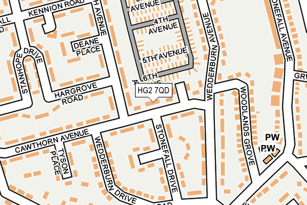 HG2 7QD map - OS OpenMap – Local (Ordnance Survey)