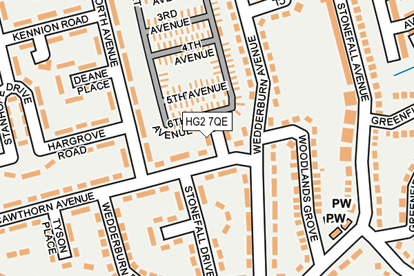 HG2 7QE map - OS OpenMap – Local (Ordnance Survey)