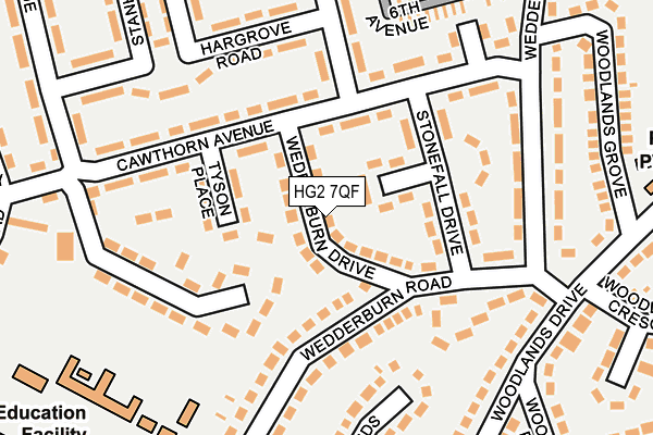 HG2 7QF map - OS OpenMap – Local (Ordnance Survey)